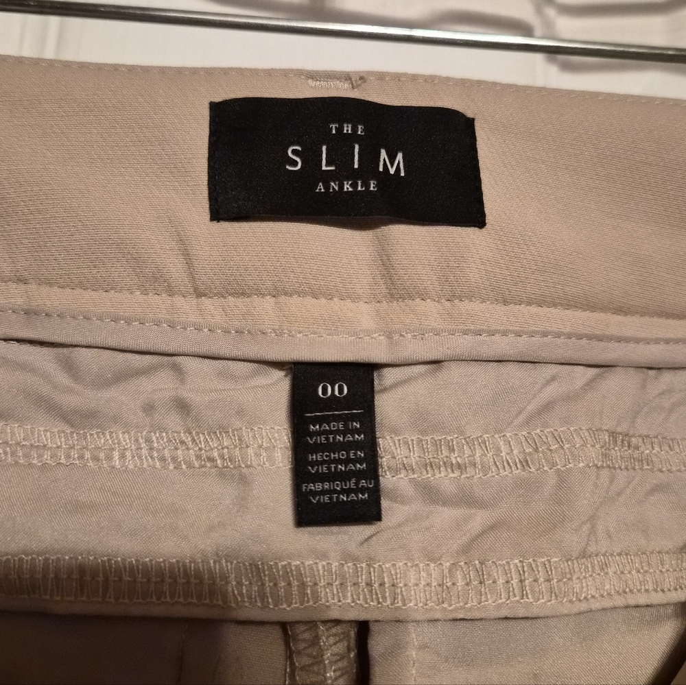 White House Black Market Slim Ankle Pants Tan Size 00 - Picture 3 of 3